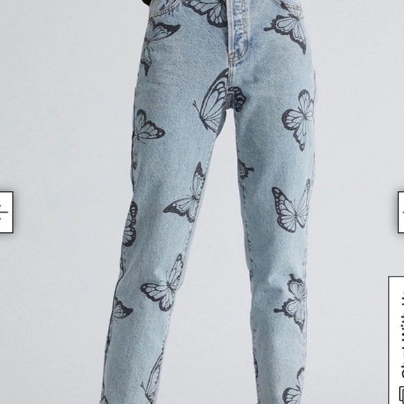 PacSun Eco Butterfly High Waisted Straight Leg Jeans - Picture 2 of 8